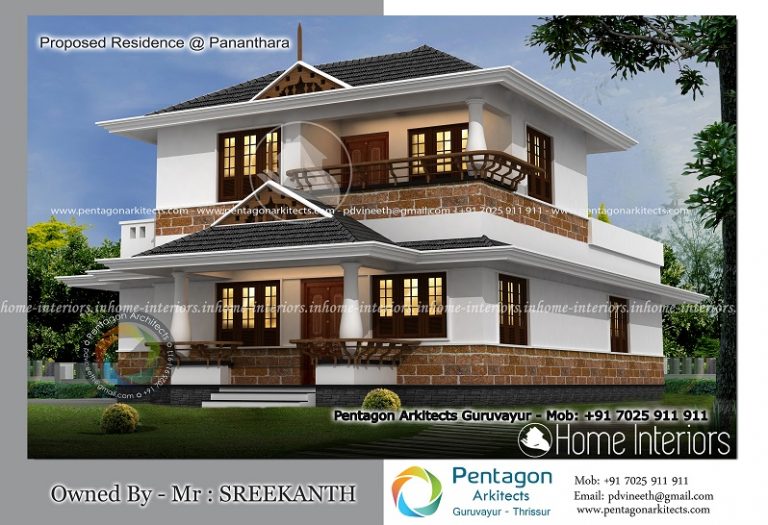 1482 Square Feet Double Floor Contemporary Home Design