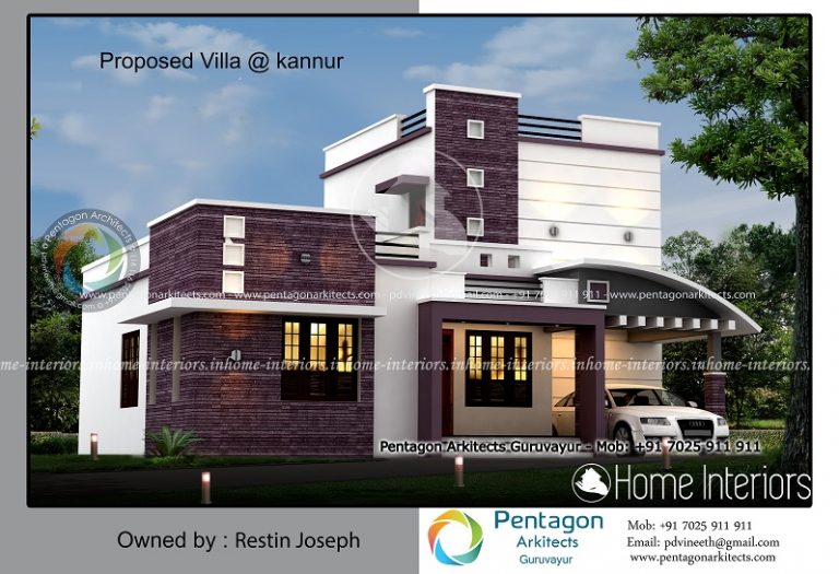1596 Square Feet Double Floor Contemporary Home Design