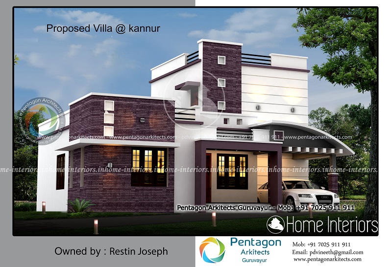 1596 Square Feet Double Floor Contemporary Home Design