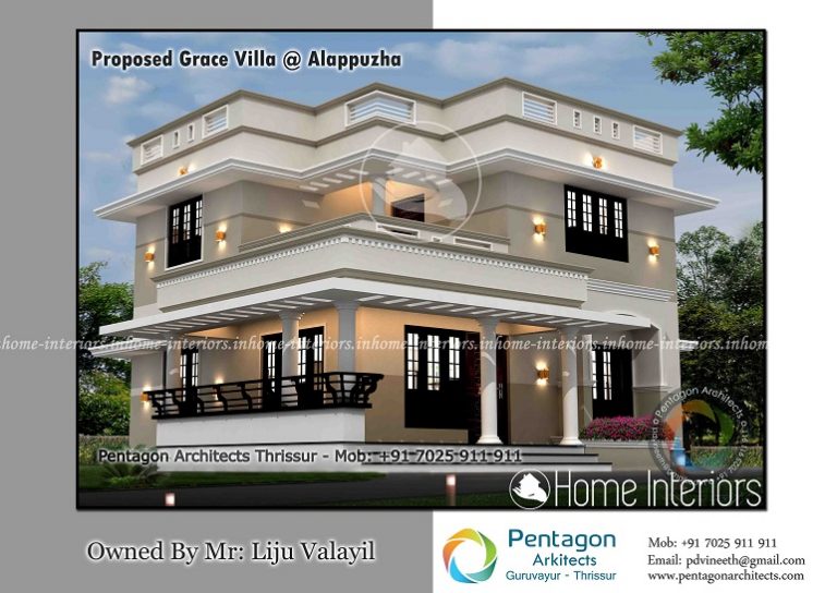 1681 Square Feet Double Floor Contemporary Home Design