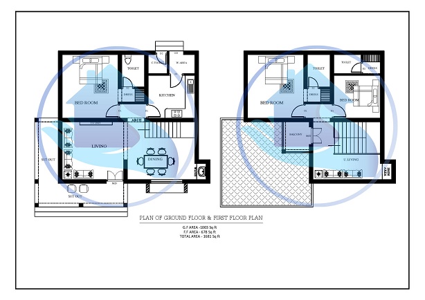 1681 Square Feet Double Floor Contemporary Home Design