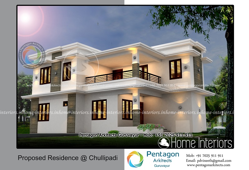 1690 Square Feet Contemporary Double Floor Home Design