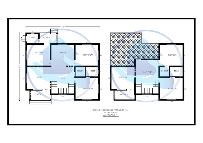1701 Square Feet Double Floor Contemporary Home Design