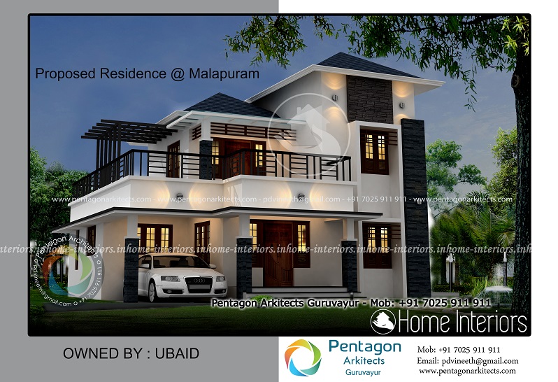 1753 Square Feet Double Floor Contemporary Home Design