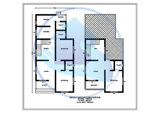 1894 Square Feet Double Floor Contemporary Home Design