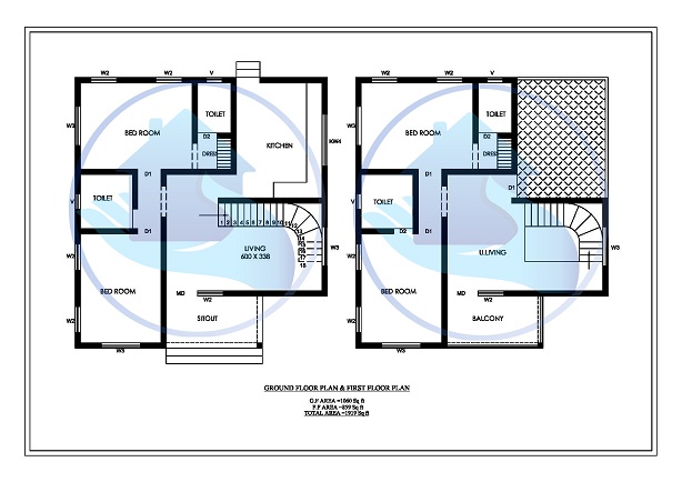 1919 Square Feet Double Floor Contemporary Home Design