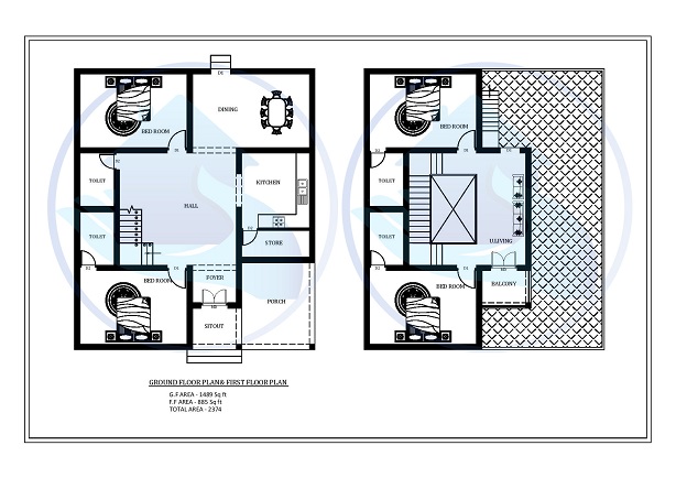 2374 Square Feet Double Floor Contemporary Home Design