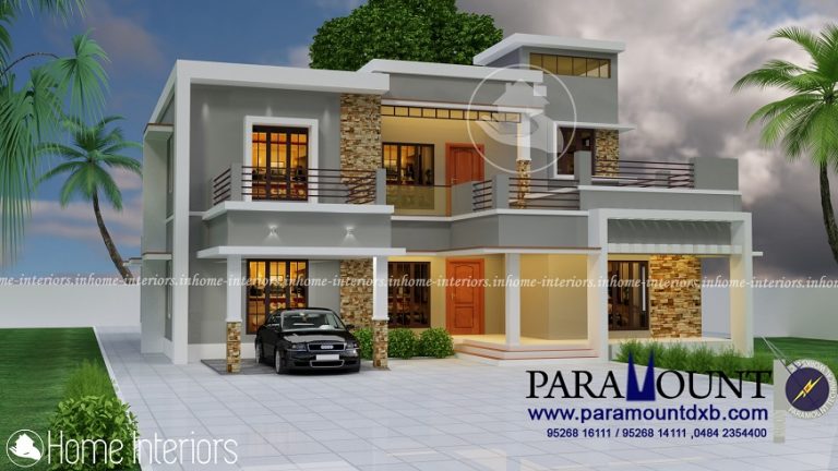 3252 Square Feet Double Floor Contemporary Home Design