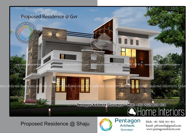 3287 Square Feet Double Floor Contemporary Home Design