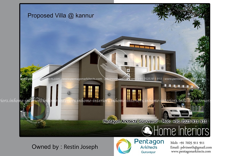 1597 Square Feet Double Floor Contemporary Home Design