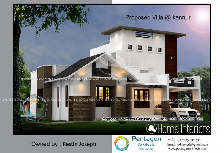 1598 Square Feet Double Floor Contemporary Home Design