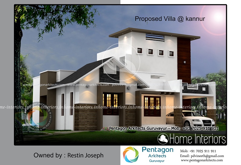 1598 Square Feet Double Floor Contemporary Home Design