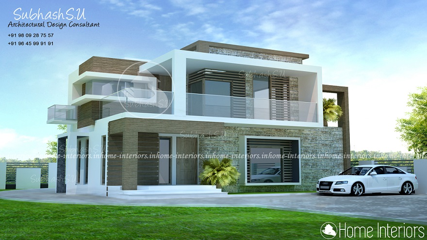1550 Square Feet Double Floor Contemporary Home Design