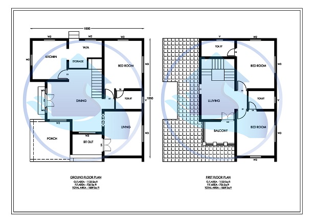 1859 Square Feet Double Floor Contemporary Home Design