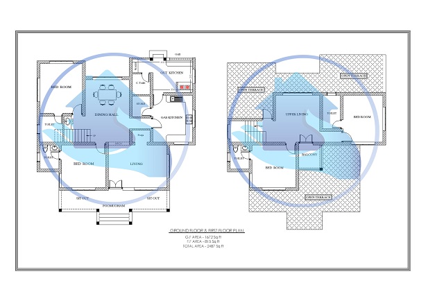 2487 Square Feet Double Floor Contemporary Home Design