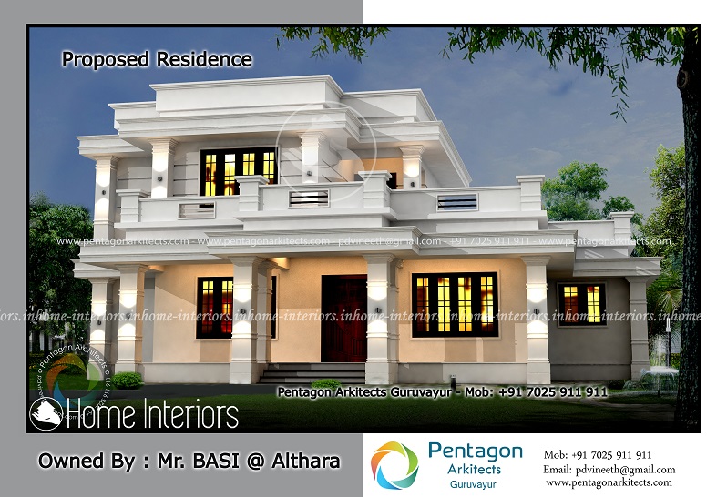 2488 Square Feet Double Floor Contemporary Home Design