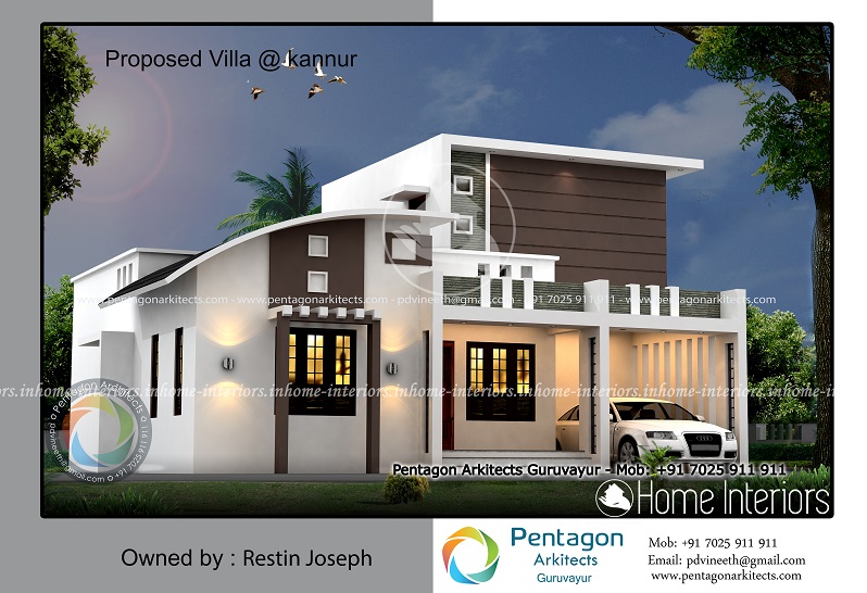 1595 Square Feet Double Floor Contemporary Home Design