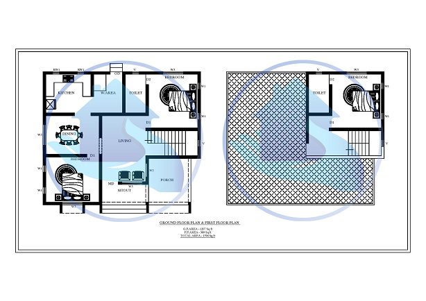 1595 Square Feet Double Floor Contemporary Home Design