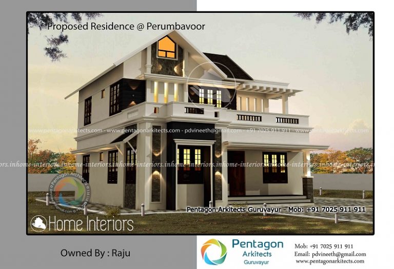 1612 Square Feet Double Floor Contemporary Home Design