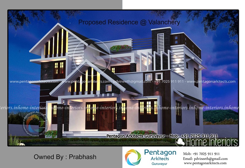 1925 Square Feet Double Floor Contemporary Home Design