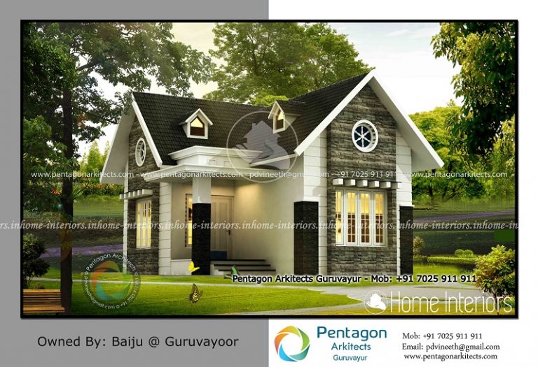 672 Square Feet Single Floor Low Budget Home Design