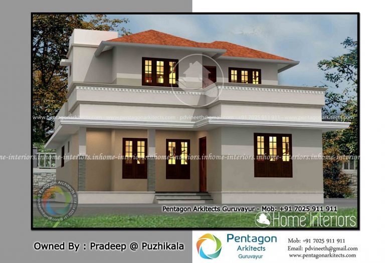 1521 Square Feet Double Floor Traditional Home Design
