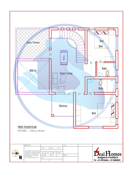 1799 Square Feet Double Floor European Style Home Design