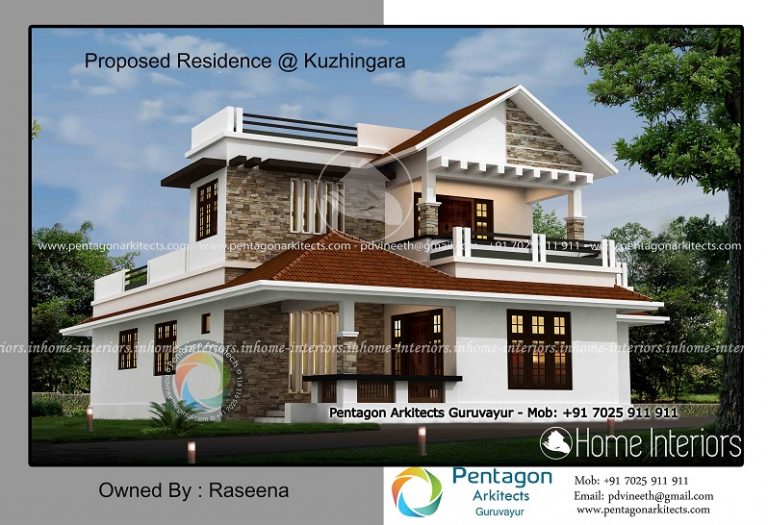 1998 Square Feet Double Floor Contemporary Home Design