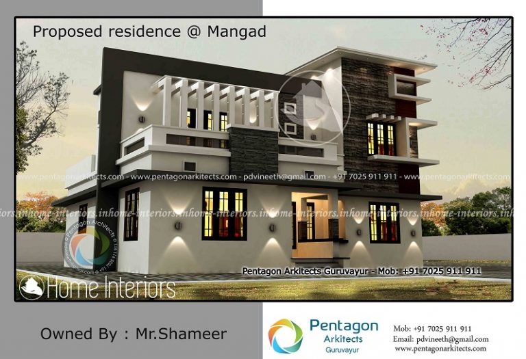 2006 Square Feet Double Floor Contemporary Home Design