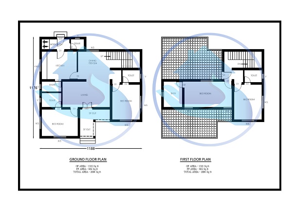 2006 Square Feet Double Floor Contemporary Home Design