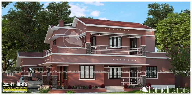 2485 Square Feet Double Floor Contemporary Home Designs