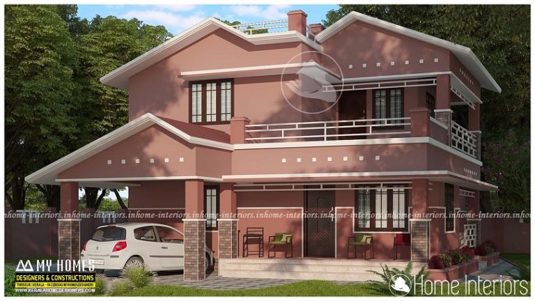 2485 Square Feet Double Floor Contemporary Home Designs