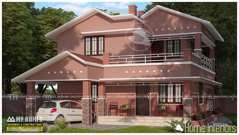 2485 Square Feet Double Floor Contemporary Home Designs
