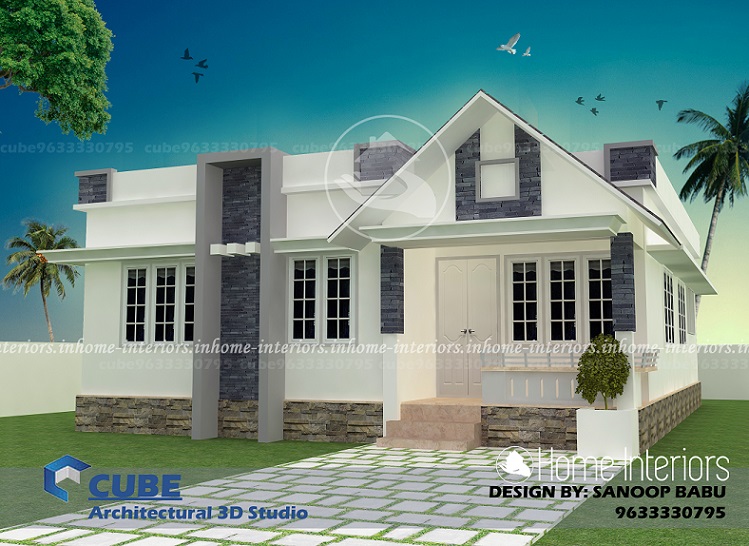 1124 Square Feet Single Floor Contemporary Home Design