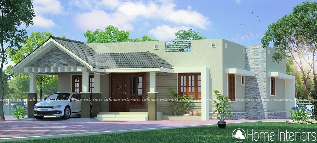 1215 Square Feet Single Floor Contemporary Home Design