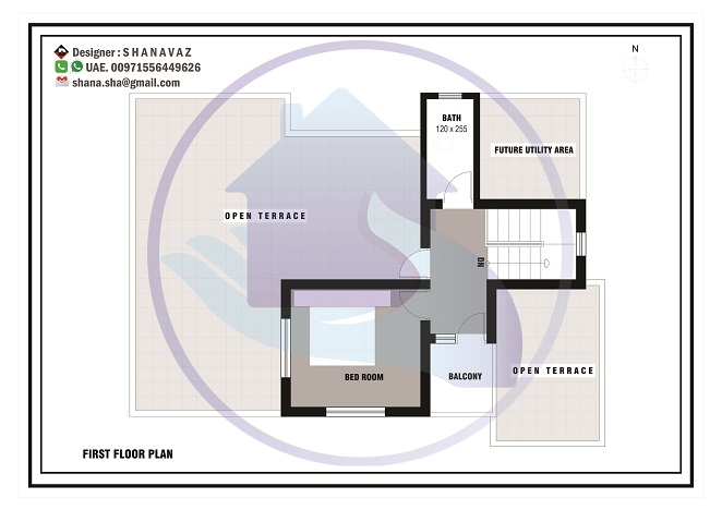 1350 Square Feet Double Floor Contemporary Home Design