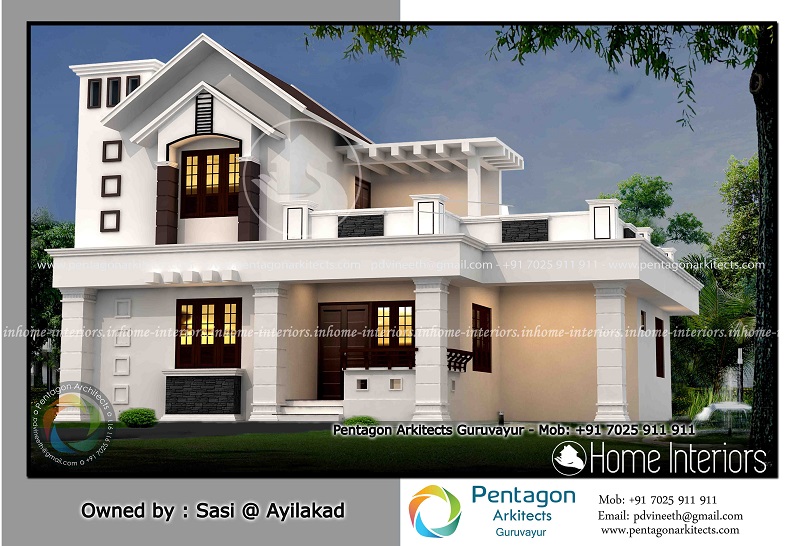 1989 Square Feet Double Floor Contemporary Home Design