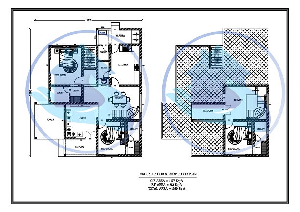 1989 Square Feet Double Floor Contemporary Home Design