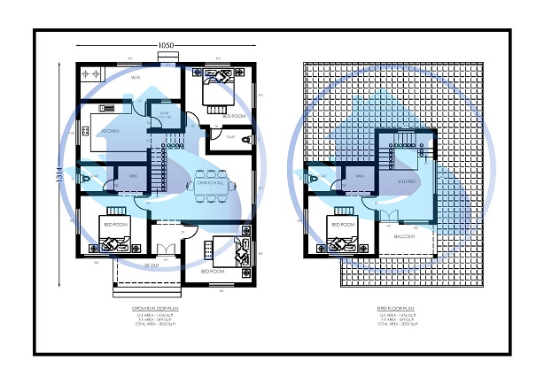 2025 Square Feet Double Floor Contemporary Home Design