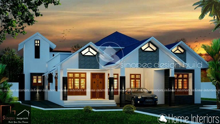 2094 Square Feet Single Floor Contemporary Home Design