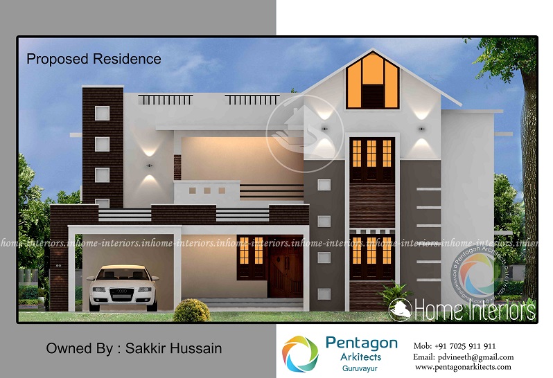 2235 Square Feet Double Floor Contemporary Home Design