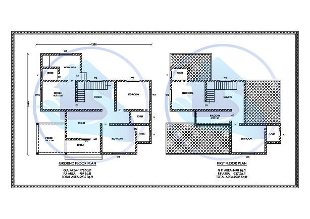 2235 Square Feet Double Floor Contemporary Home Design