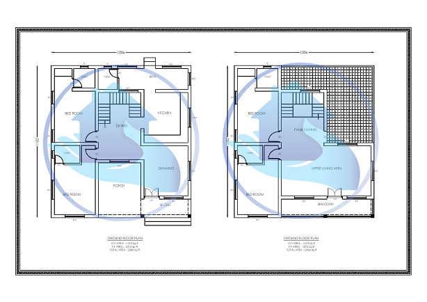 2484 Square Feet Double Floor Contemporary Home Design