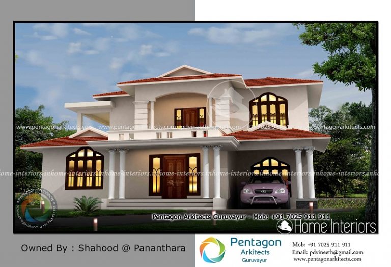 3440 Square Feet Double Floor Contemporary Home Design