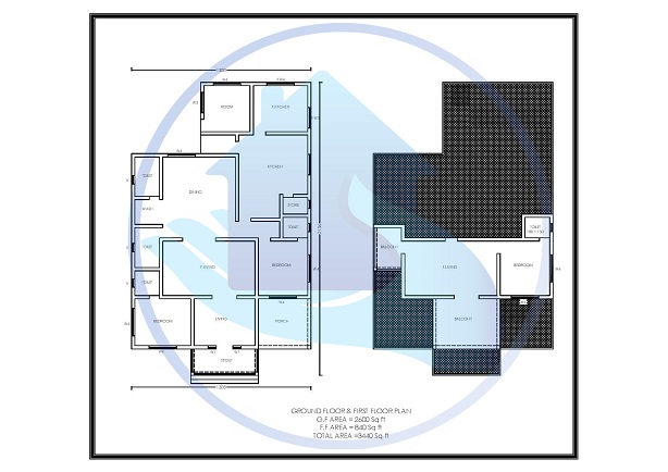 3440 Square Feet Double Floor Contemporary Home Design