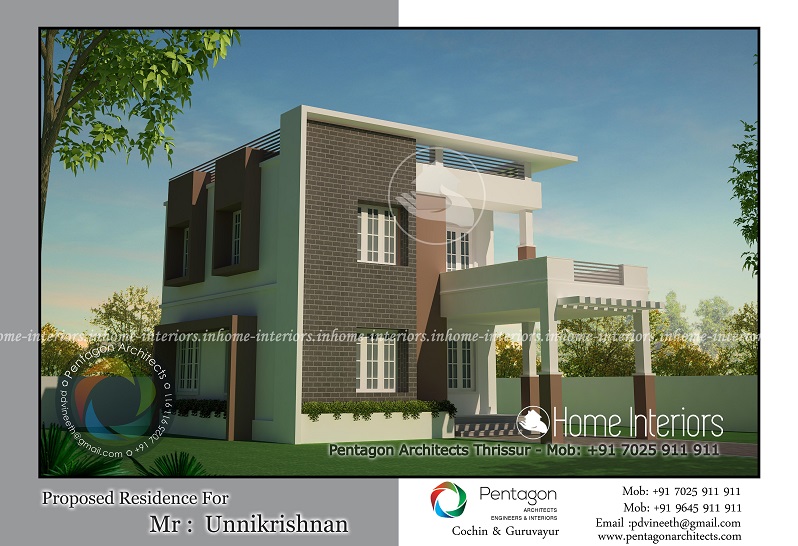 1447 Square Feet Double Floor Contemporary Home Design