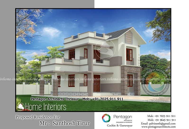 1650 Square Feet Double Floor Contemporary Home Design