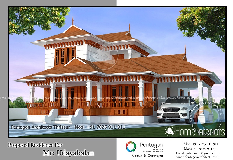 1971 Square Feet Double Floor Traditional Home Design