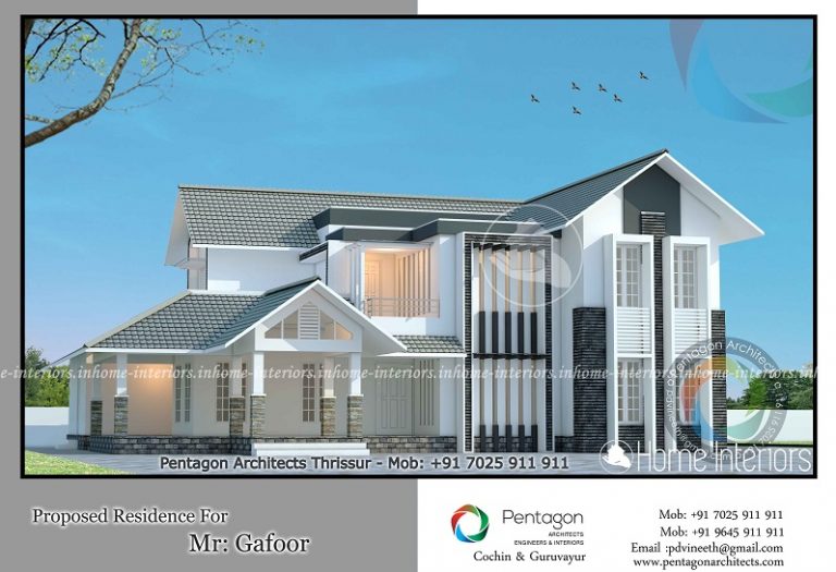 3551 Square Feet Double Floor Contemporary Home Design