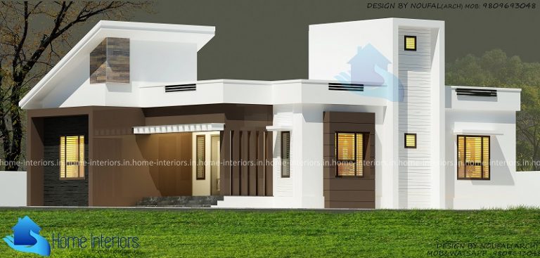 1000 Sq Ft Single Floor 2 BHK Contemporary Home Design